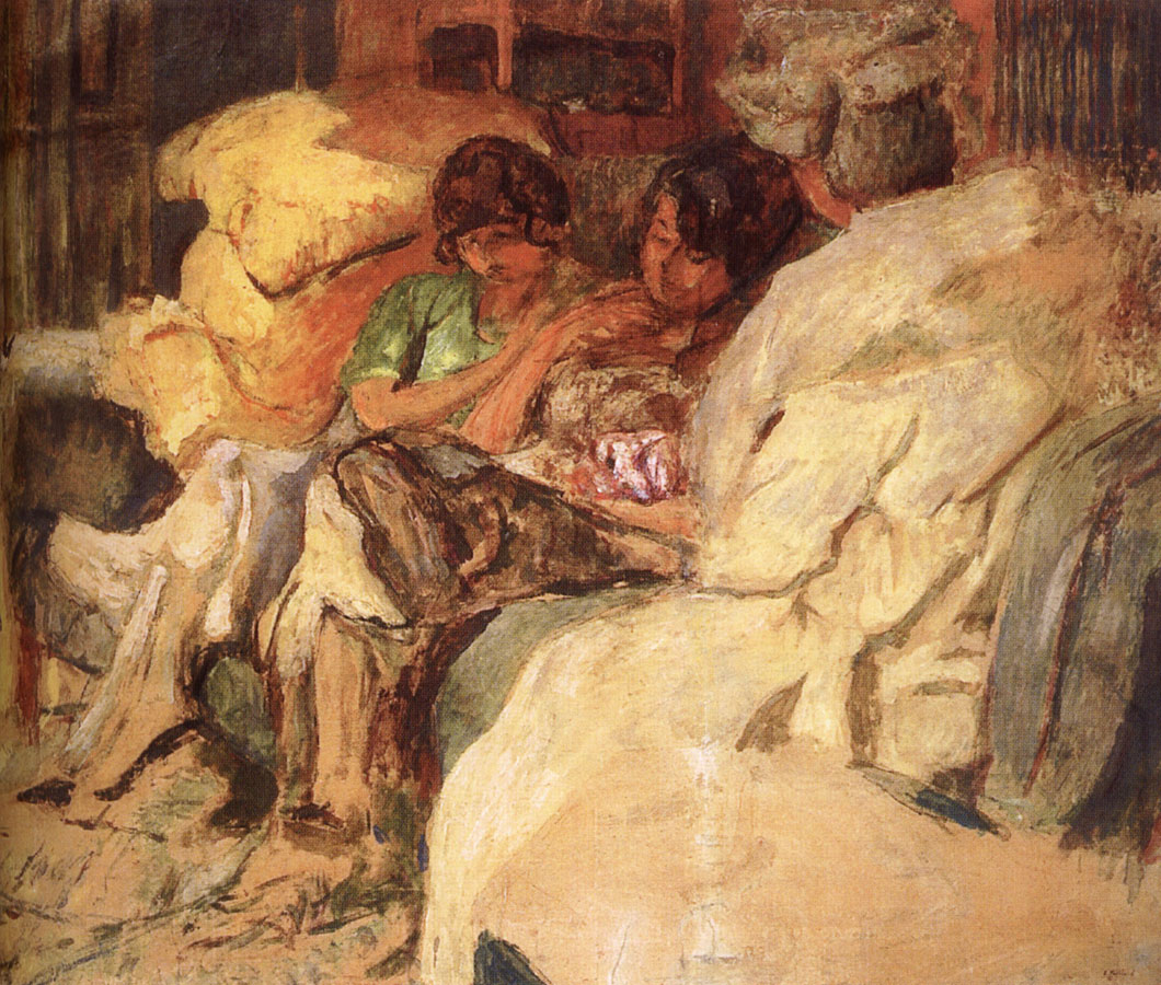 Three women in the sofa